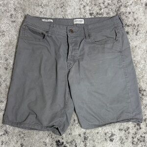 Jack & Jones Charcoal Men's Flat Front Shorts